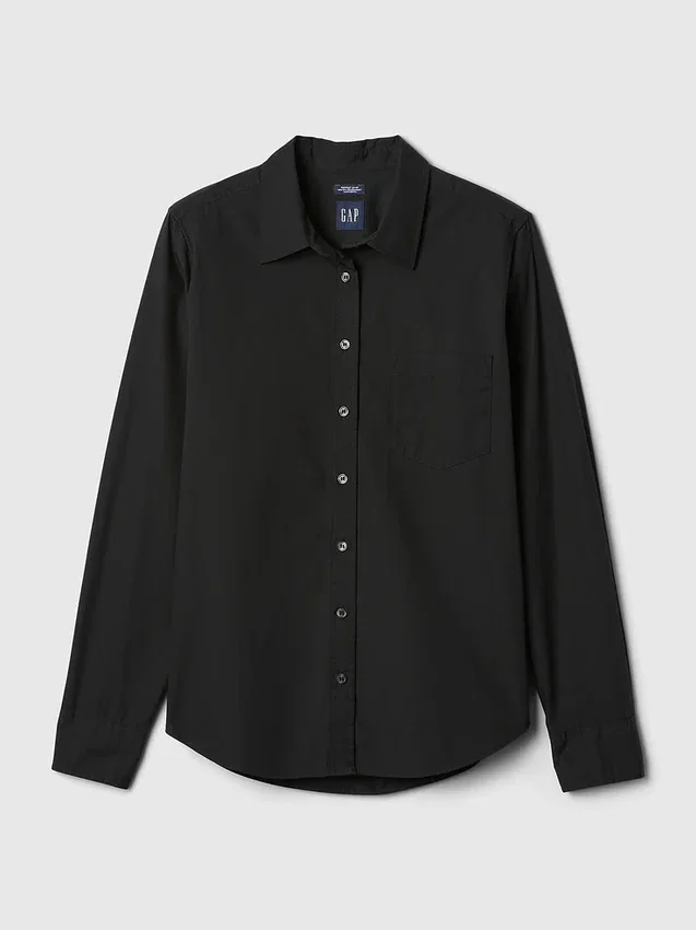 Camicia classica in popeline di cotone biologico