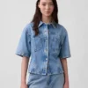 Camicia con tasche in denim ultra morbido
