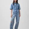 Camicia con tasche in denim ultra morbido