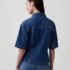 Camicia con tasche in denim ultra morbido