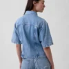 Camicia con tasche in denim ultra morbido