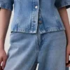 Camicia con tasche in denim ultra morbido