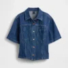 Camicia con tasche in denim ultra morbido
