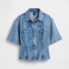 Camicia con tasche in denim ultra morbido