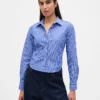 Camicia corta aderente in cotone biologico