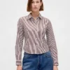 Camicia corta aderente in cotone biologico