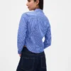 Camicia corta aderente in cotone biologico