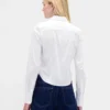 Camicia corta aderente in cotone biologico
