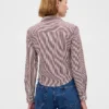 Camicia corta aderente in cotone biologico