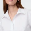 Camicia corta aderente in cotone biologico