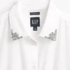 Camicia corta aderente in cotone biologico