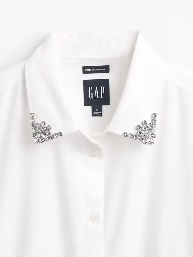 Camicia corta aderente in cotone biologico
