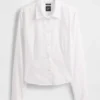 Camicia corta aderente in cotone biologico