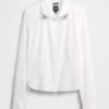 Camicia corta aderente in cotone biologico
