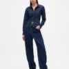 Camicia corta aderente in denim