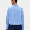 Camicia corta in cotone biologico con orlo dritto