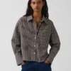 Camicia corta oversize in popeline di cotone biologico