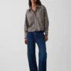 Camicia corta oversize in popeline di cotone biologico