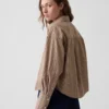 Camicia corta oversize in popeline di cotone biologico