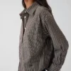 Camicia corta oversize in popeline di cotone biologico