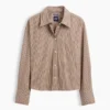 Camicia corta oversize in popeline di cotone biologico