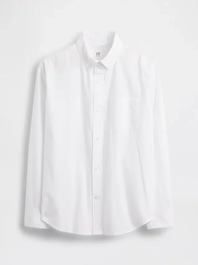 Camicia da bambino in popeline, modello casual