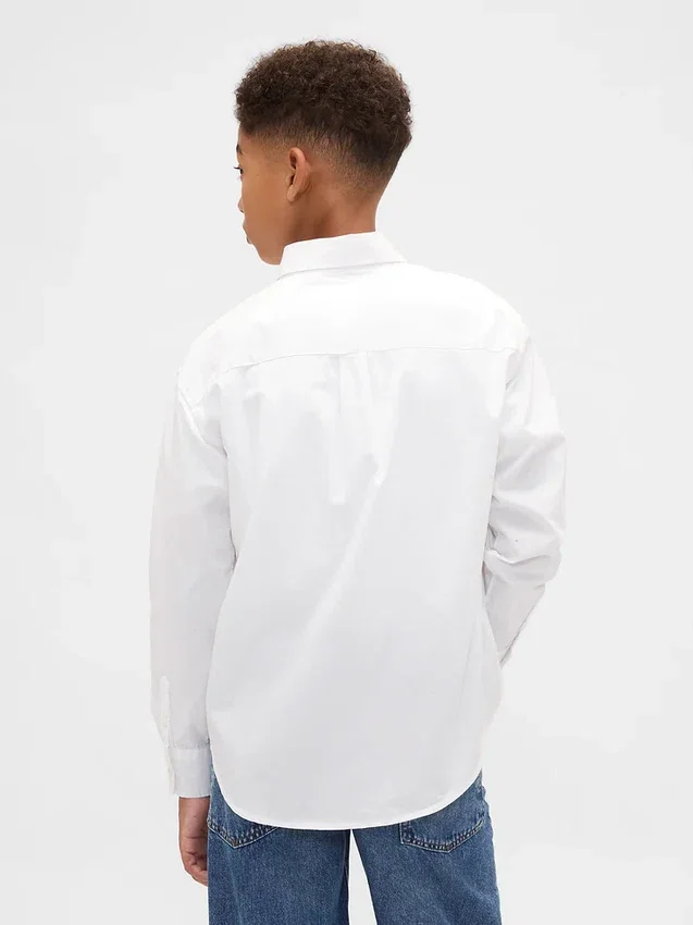 Camicia da bambino in popeline, modello casual