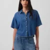 Camicia da campeggio oversize in denim morbidissimo