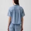Camicia da campeggio oversize in denim morbidissimo