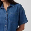 Camicia da campeggio oversize in denim morbidissimo