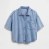 Camicia da campeggio oversize in denim morbidissimo