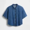 Camicia da campeggio oversize in denim morbidissimo