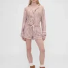Camicia da pigiama a righe in flanella dal taglio morbido GAP × Summer Fridays
