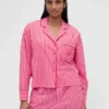 Camicia da pigiama a righe in popeline dal taglio comodo GAP × Summer Fridays