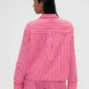 Camicia da pigiama a righe in popeline dal taglio comodo GAP × Summer Fridays