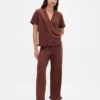 Camicia da pigiama con volant