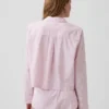 Camicia da pigiama corta oversize in popeline