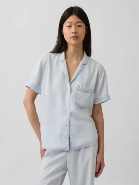 Camicia da pigiama in popeline