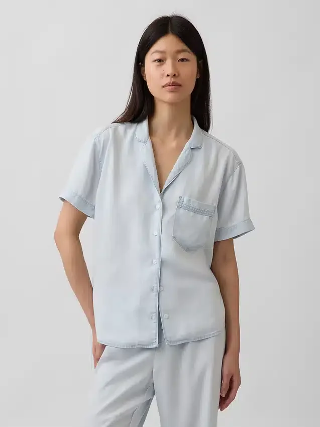 Camicia da pigiama in popeline