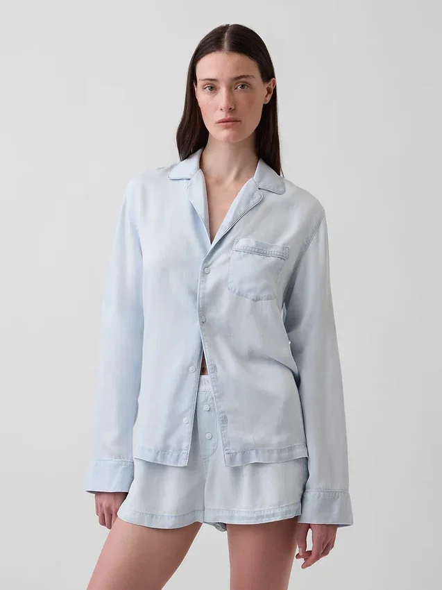 Camicia da pigiama in popeline