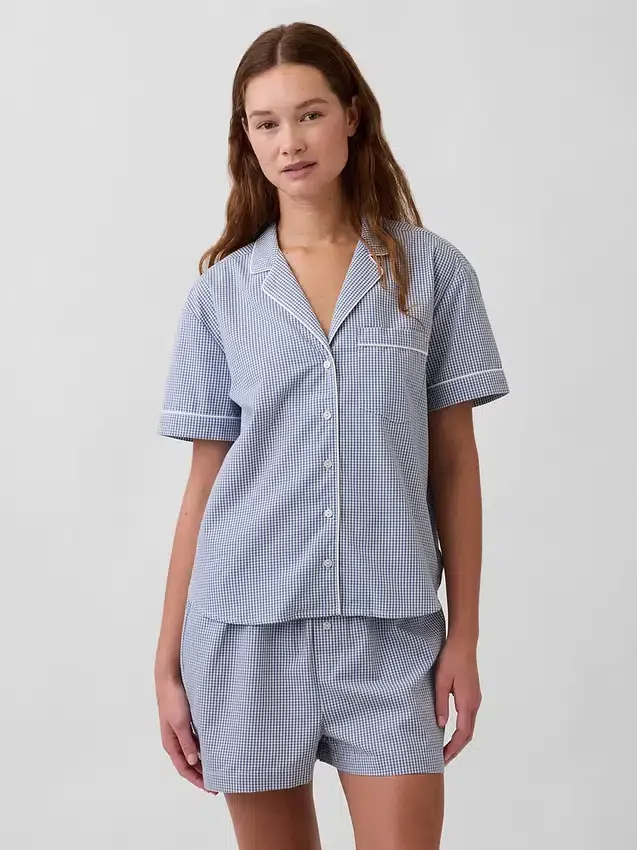 Camicia da pigiama in popeline