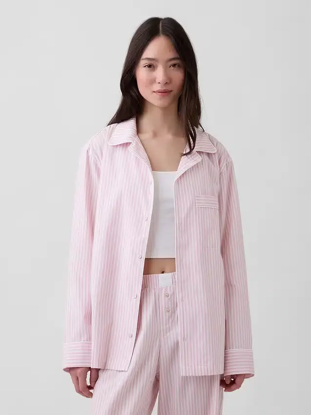 Camicia da pigiama in popeline