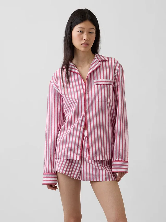 Camicia da pigiama in popeline