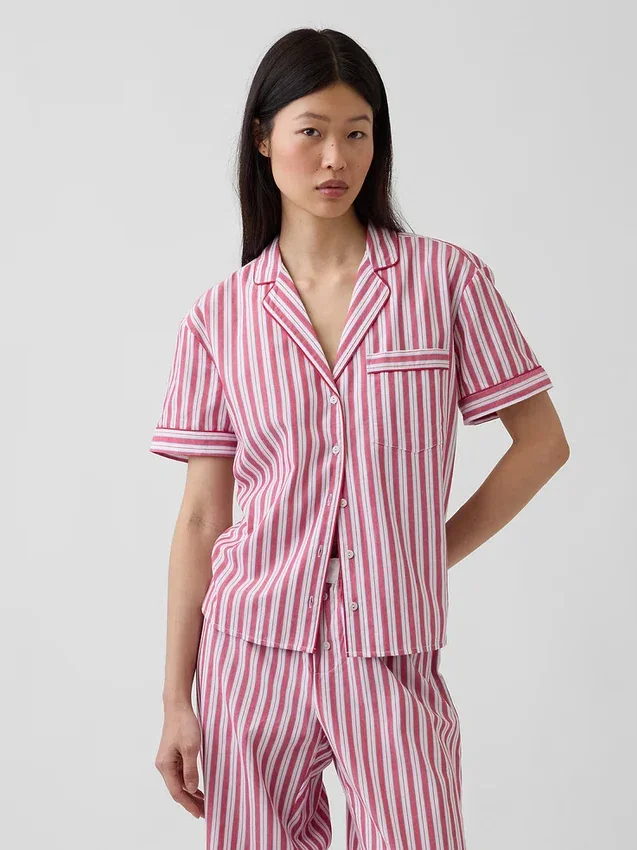 Camicia da pigiama in popeline