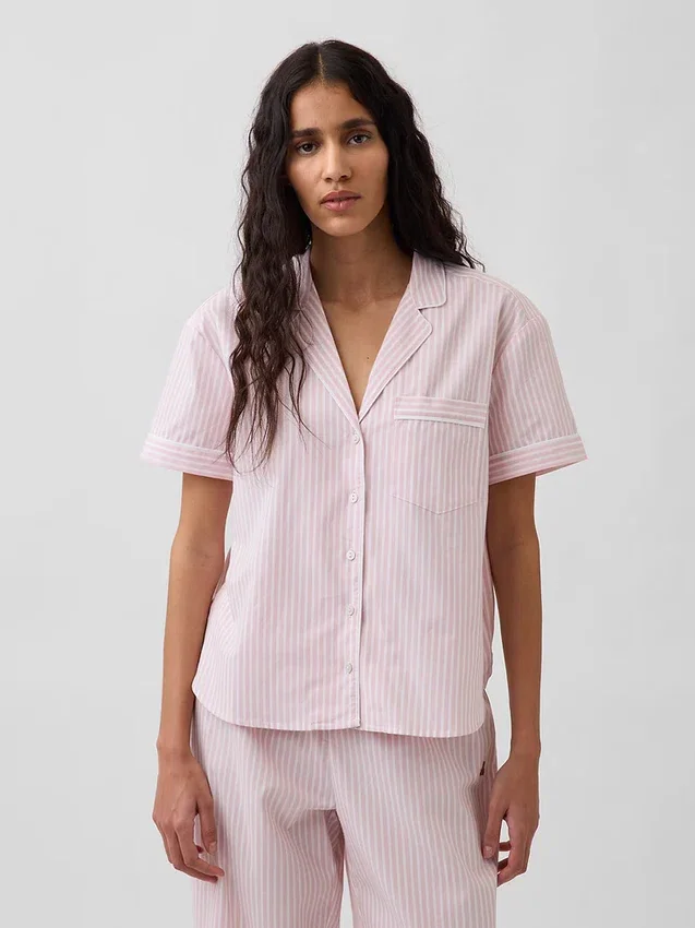 Camicia da pigiama in popeline