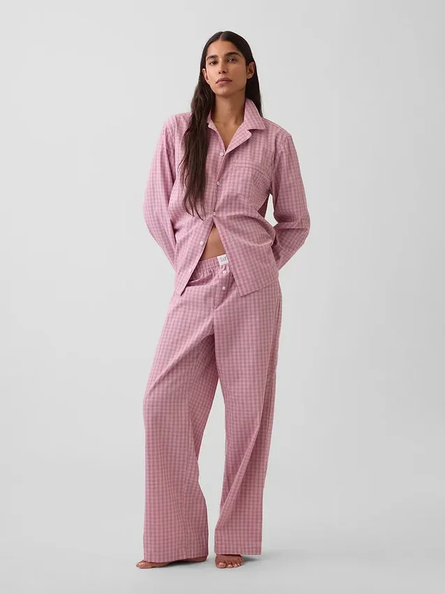 Camicia da pigiama in popeline