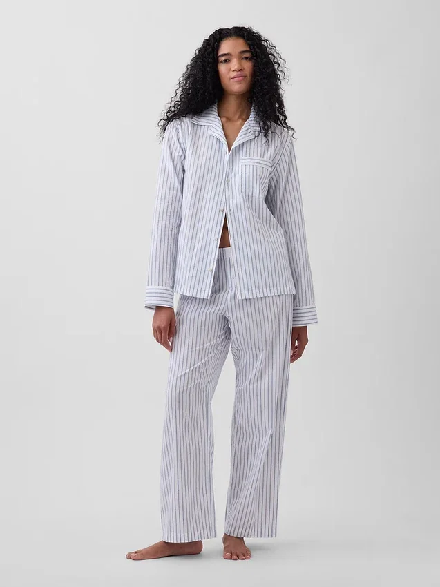 Camicia da pigiama in popeline
