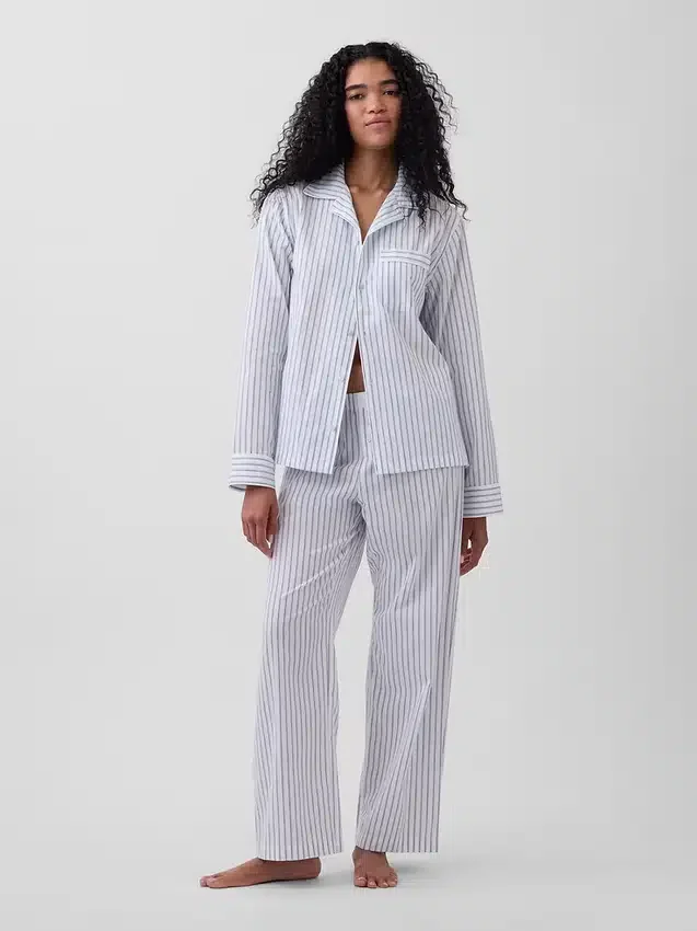 Camicia da pigiama in popeline