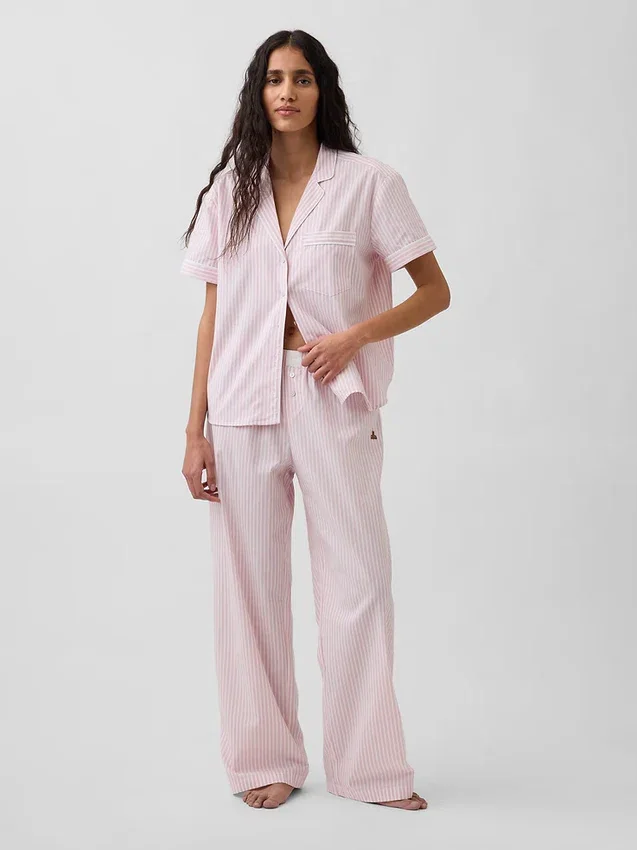 Camicia da pigiama in popeline