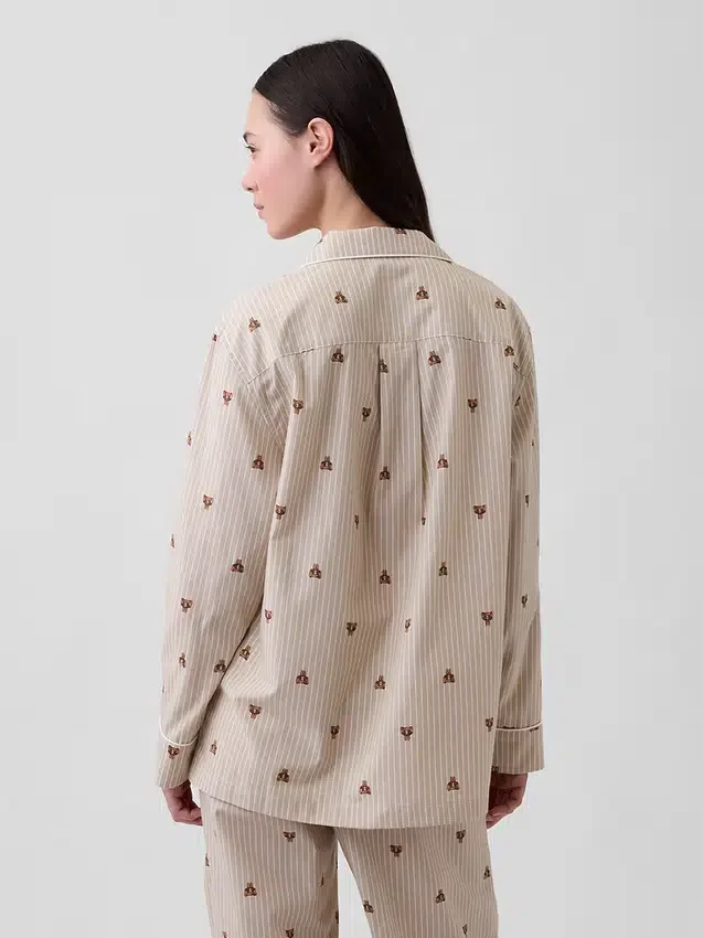 Camicia da pigiama in popeline